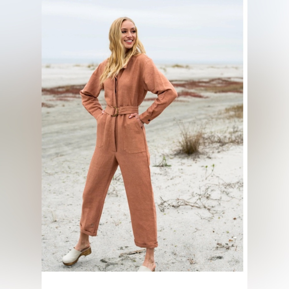 Charlyn Linen-Blend Jumpsuit Able